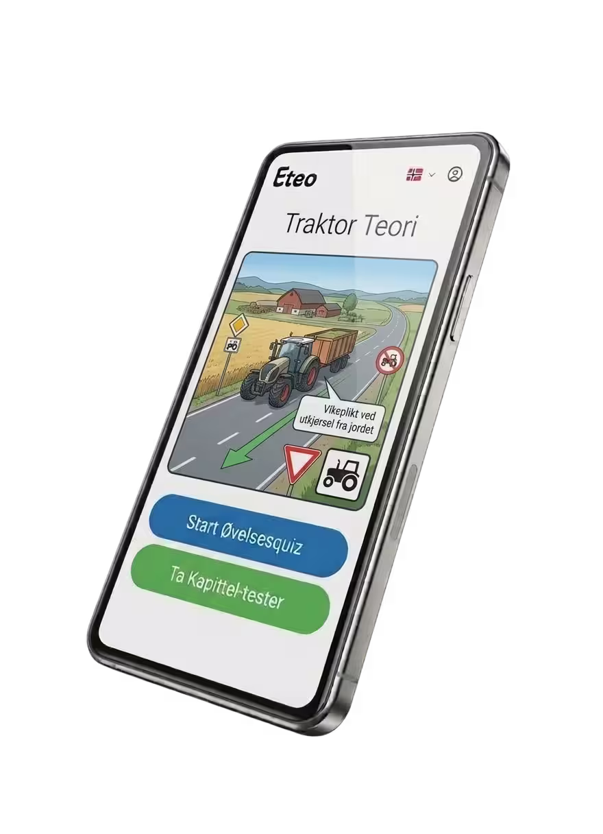 Funksjoner som gjør deg klar for traktor teori klasse T